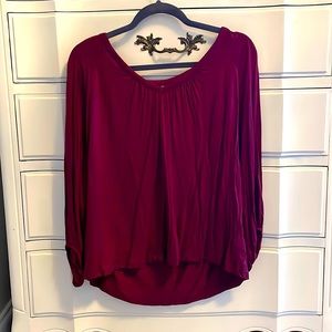 Old Navy burgundy flowy shirt, Size m, worn once
